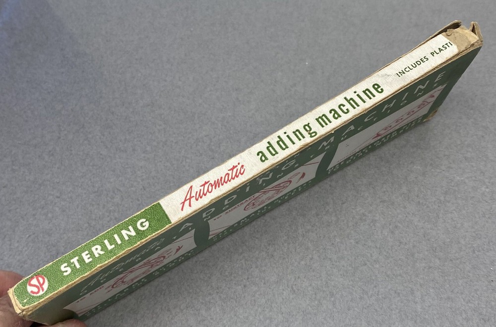 Vintage STERLING Automatic Adding Machine W Box Math Tool No Stylus