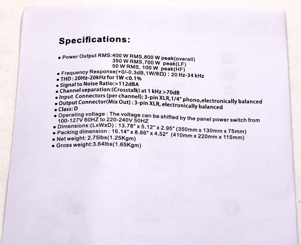 LASE Amplifier Module Intended for Behringer B215D Powered Speakers