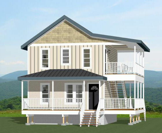 20x24 Duplex -- PDF Floor Plan -- 960 sq ft -- Model 1