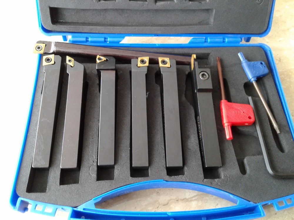 1/2" Indexable Turning, Parting, Threading, Boring Tool 7pcs set #1004-IDX-GV12
