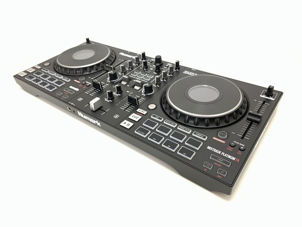 Numark Mixtrack Platinum FX 4 Deck DJ Controller Serato USB Mixer Work Good Look