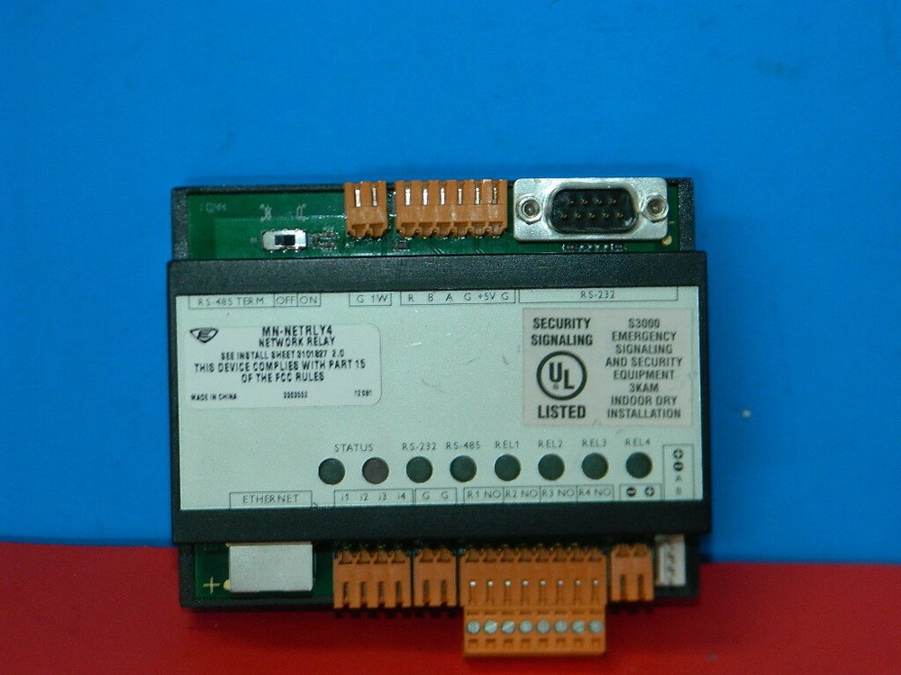 EDWARDS MN-NETRLY4 ETHERNET CONTROLLABLE MULTI I/O MODULE FIRE ALARM