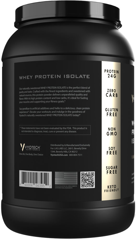 Whey Protein Isolate with Digestive Enzymes Vyotech Nutritionals Zero Carb