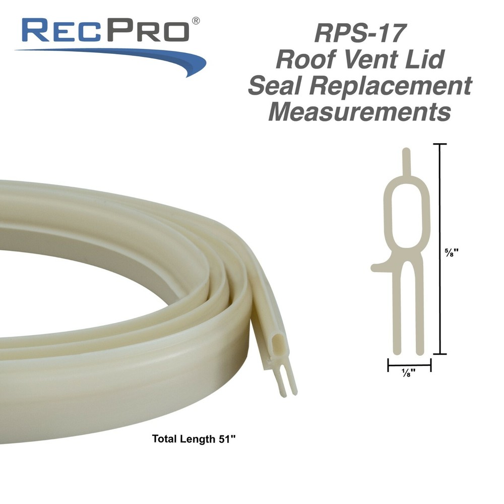 RV Roof Vent Seal White Vinyl 51" Camper Ventline Vent Fan Gasket Replacement