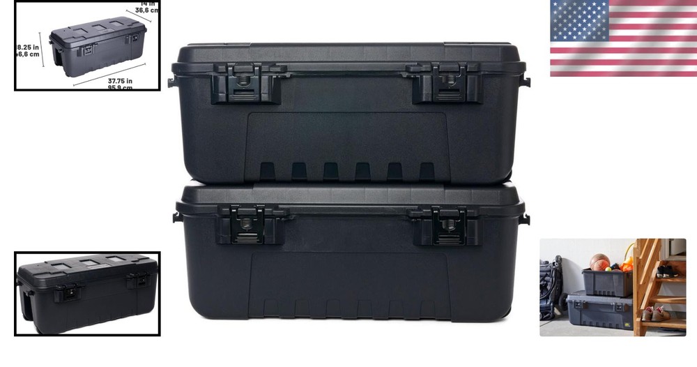 Versatile Stackable Storage Trunks - Ideal for Home, Travel & Tool Storage