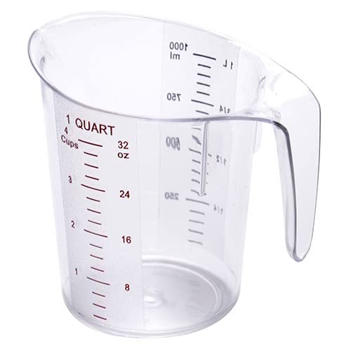 Value Series MEA-100PC Polycarbonate Measuring Pitcher - 1 Quart Capacity