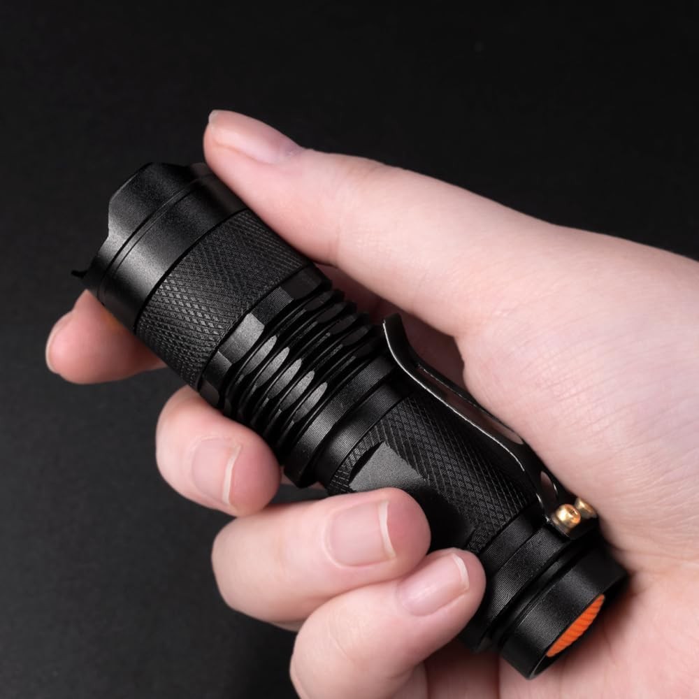 WAYLLSHINE 2 Pack Red Light Flashlight Single Mode LED One...