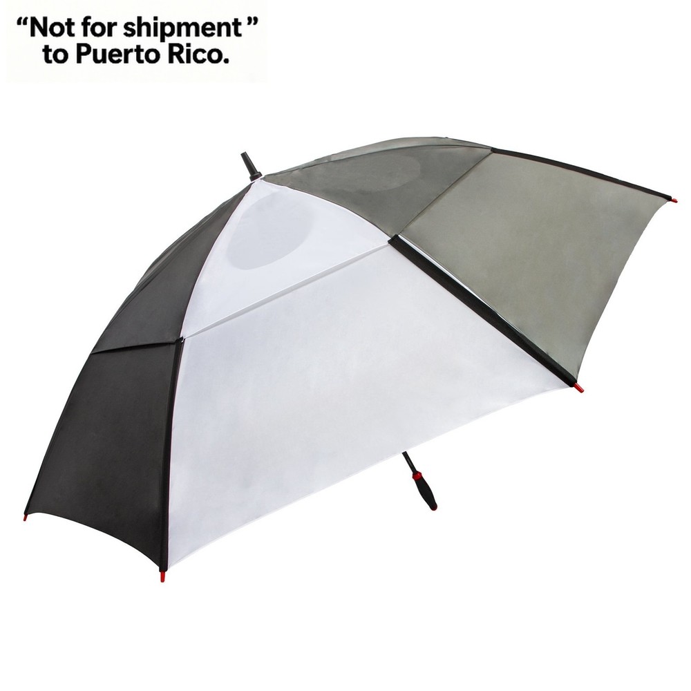 68-inch Auto Open Vented Golf Umbrella, Black/White
