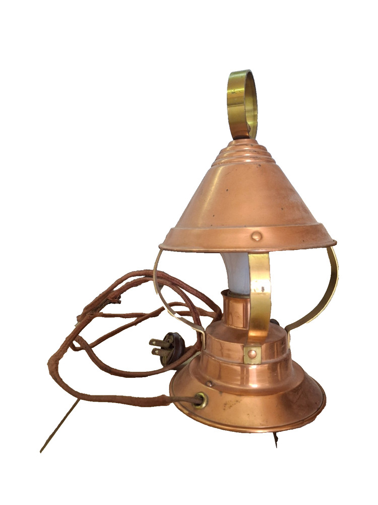 1950's copper desk lamp