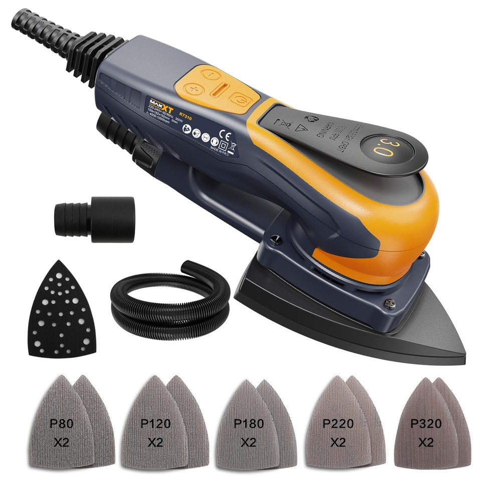 Mouse Sander, 350W Sander Tool with Advanced Dust Collection System, Low Vibr...