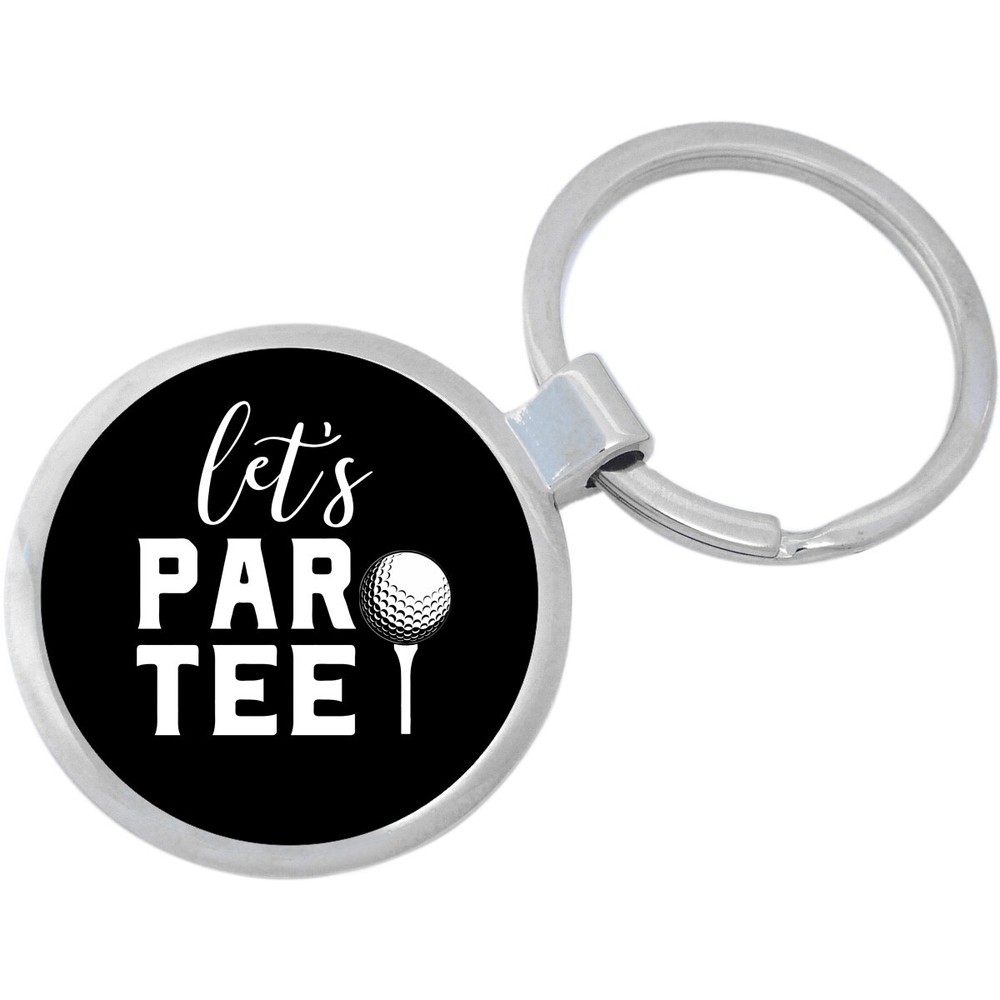 Let's Par Tee Keychain - Includes 1.25 Inch Loop for Keys or Backpack