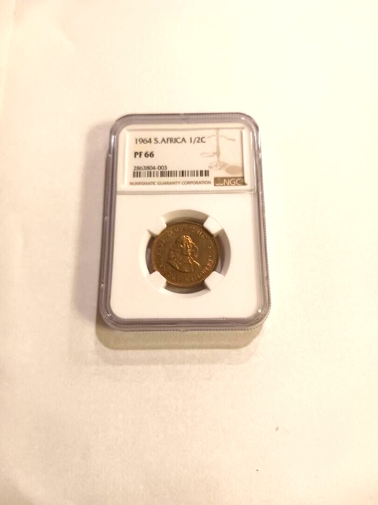 1964 South African 1/2 Cent PF 66