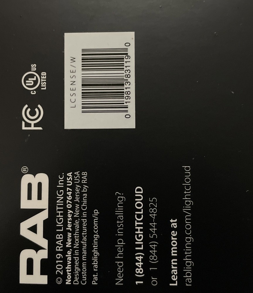 LCSENSE/W LIGHTCLOUD LC OCCUPANCY SENSOR 15A 120/2777V WHITE