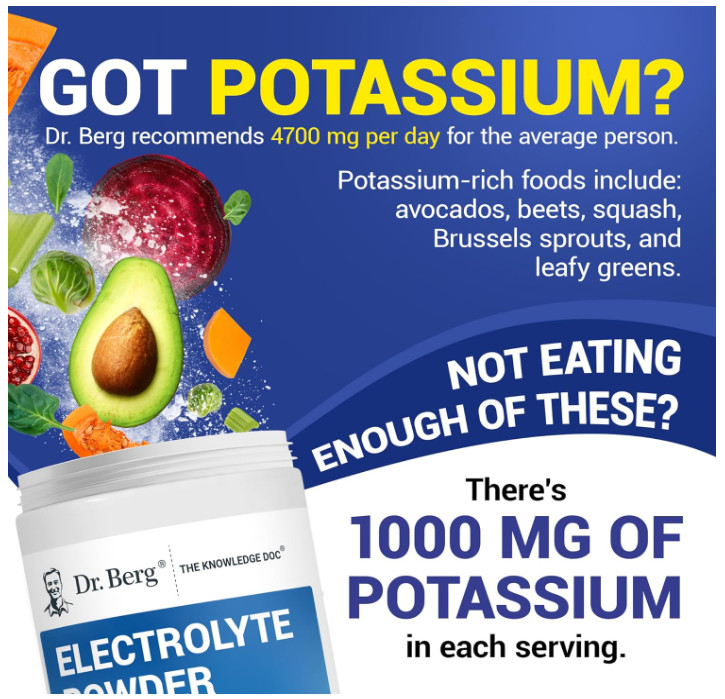 Dr. Berg Zero Sugar Keto Electrolyte Powder, Raspberry Lemon, 100 Servings