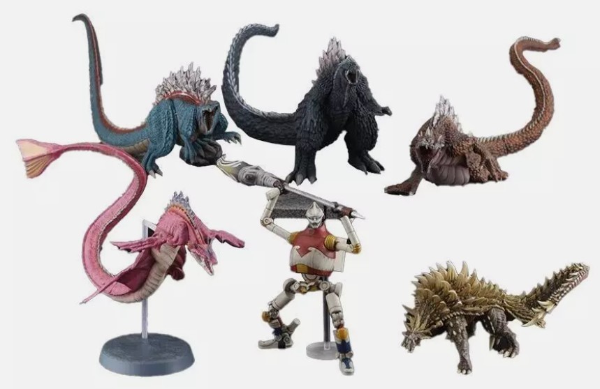 Art Spirits Hyper Modeling Godzilla Singular Point 6 Figures Box "MIB"