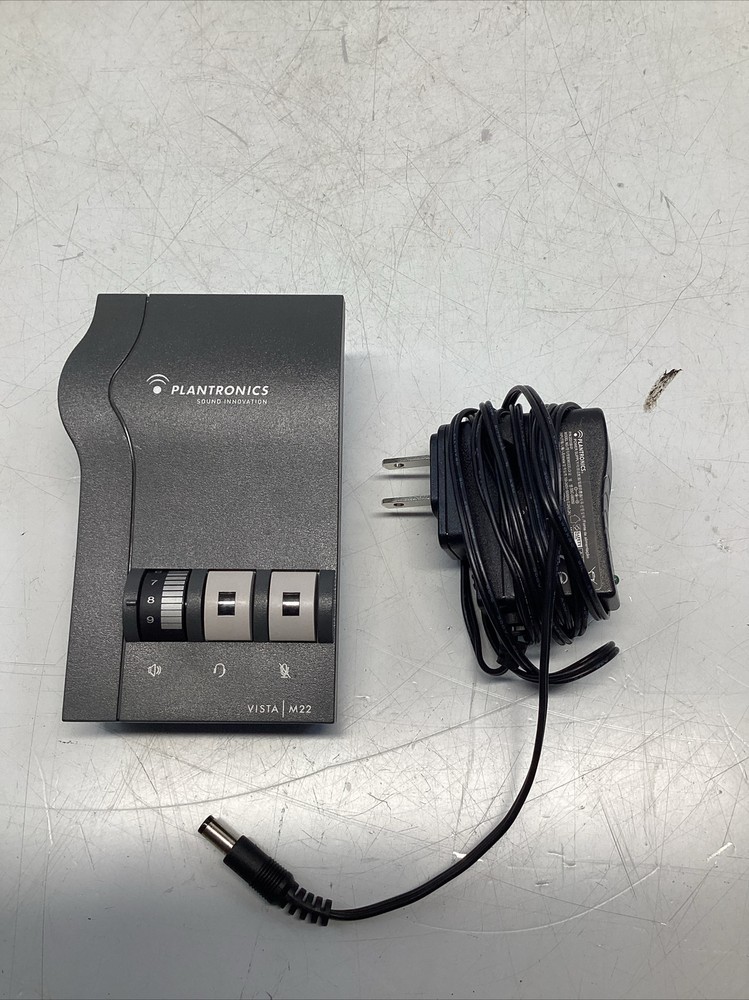 Plantronics M22 Amplifier Base Unit And Plug Only UNTESTED