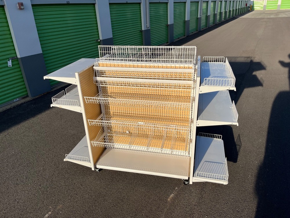 Store Shelving Unit/ Display 4 casters with locks rotates 360 degrees