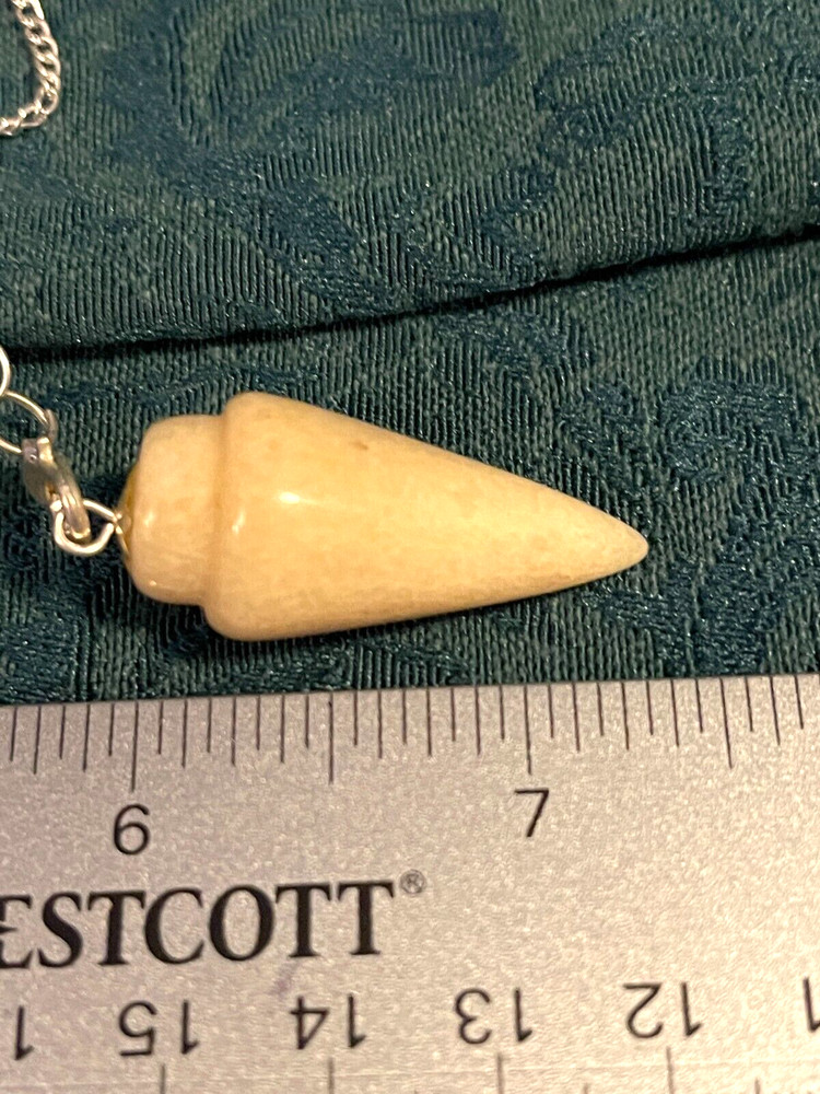 Moonstone Pendulum with 7 Chakra Beaded Chain - Includes Storage Pouch!
