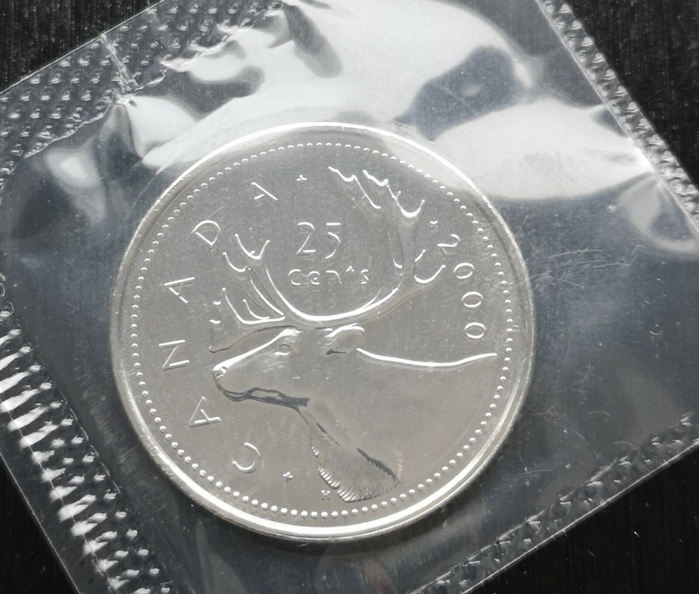 *** CANADA  25  CENTS  2000  ***  SEALED   PROOF  LIKE  *** BETTER  DATE  ***