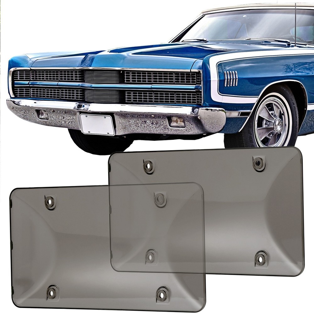 2PCS Unbreakable License Plate Bubble Covers Universal Fitment Protector License