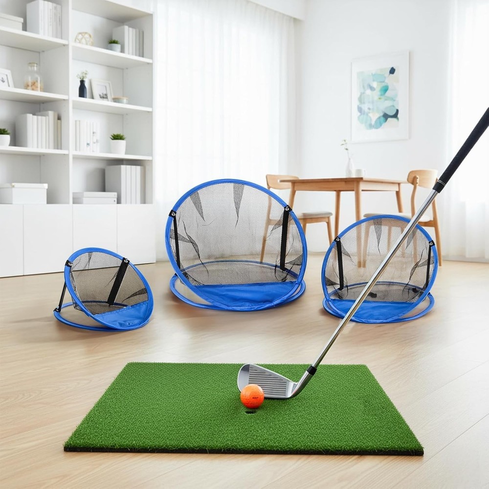Golf Practice Net Golf Hitting Aid Training Chipping w/ Target Backyard Outdoor