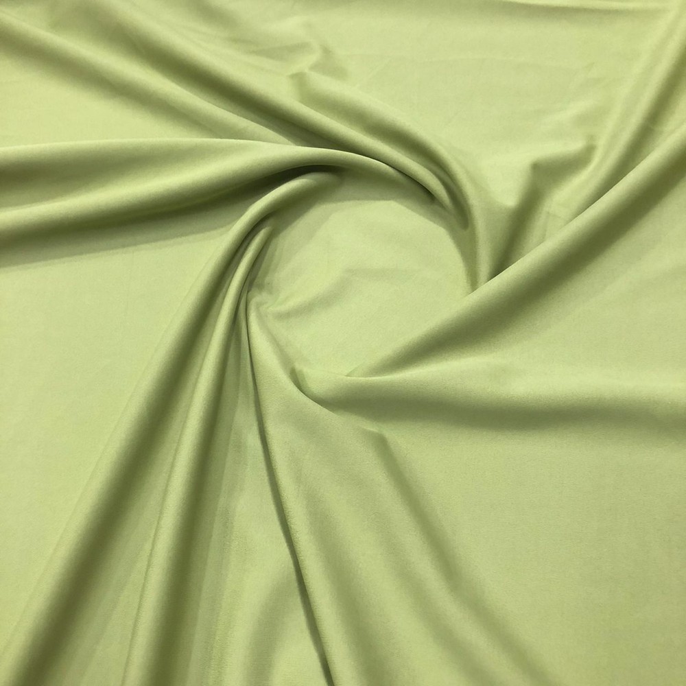 Poly Recycle Solid Pistachio Matte Finish Polyester Spandex Fabric Stretch ♻️