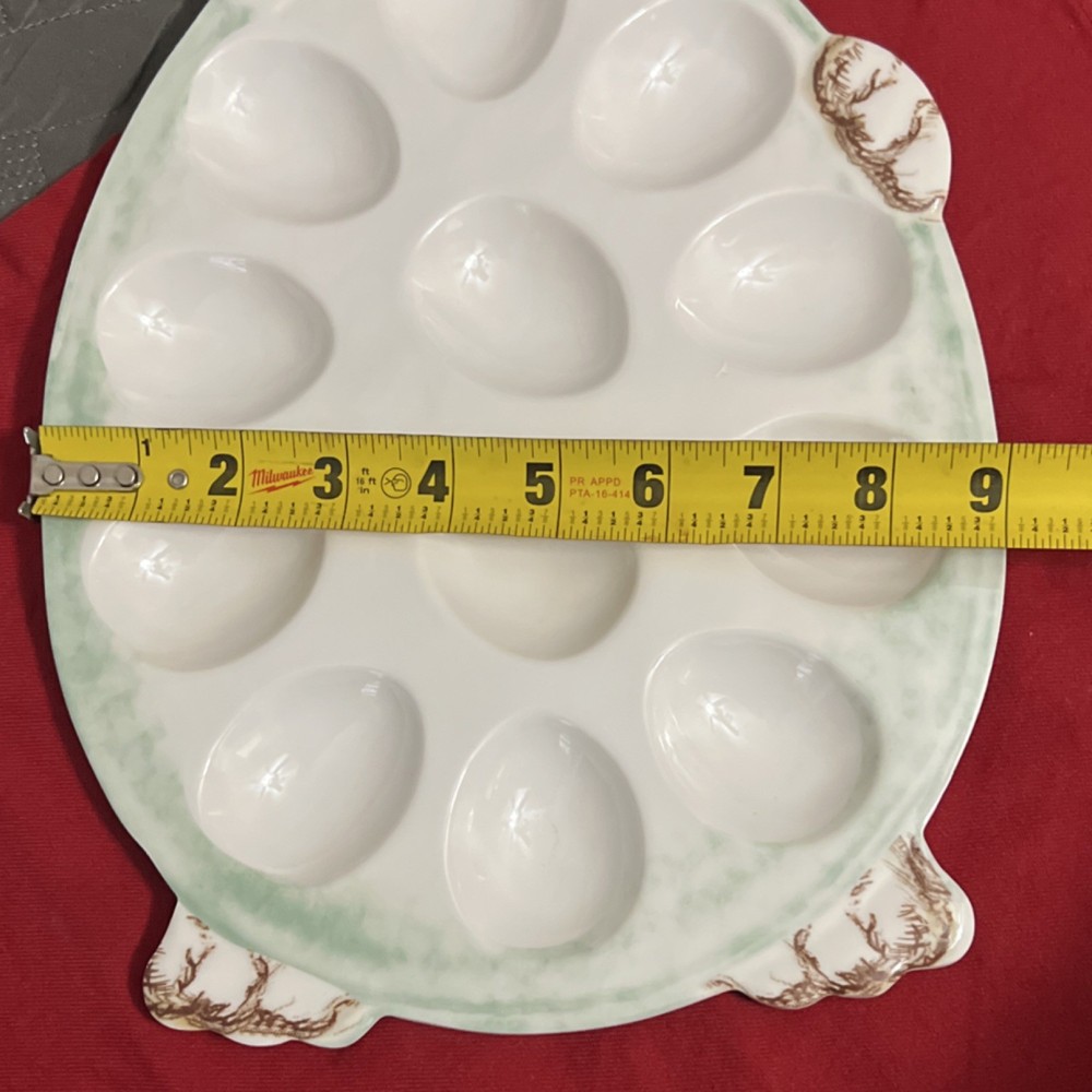 Bunny Egg Shaped Easter Serving Tray Glossy Melamine