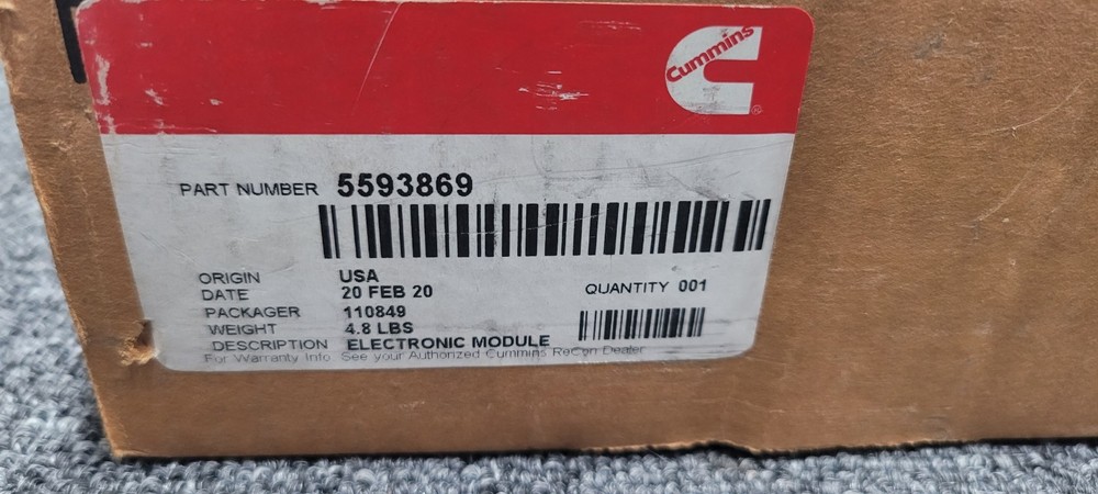 New Genuine Cummins ECM 5593869 Electronic Control Module