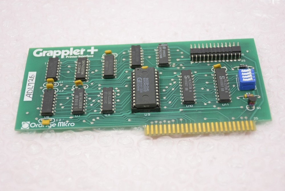 Vintage Orange Micro Grappler+ Printer Interface Card 710 MI 10001 Untested