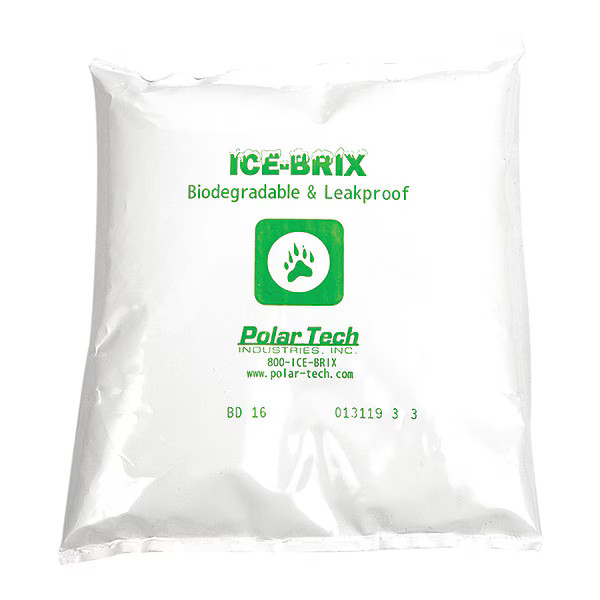 Polar Tech Industries Ice-Brix Poly Pouch, Reuseable, Biodegradable, Leakproof,