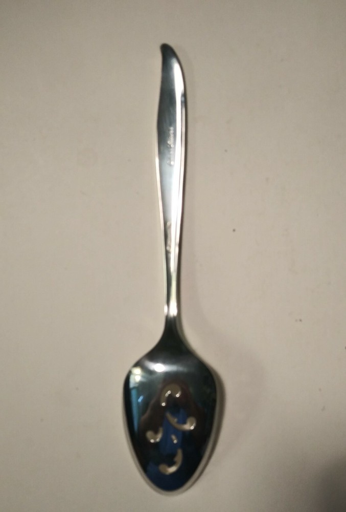 Oneida Community Silver Flower Serving Spoon circa 1960