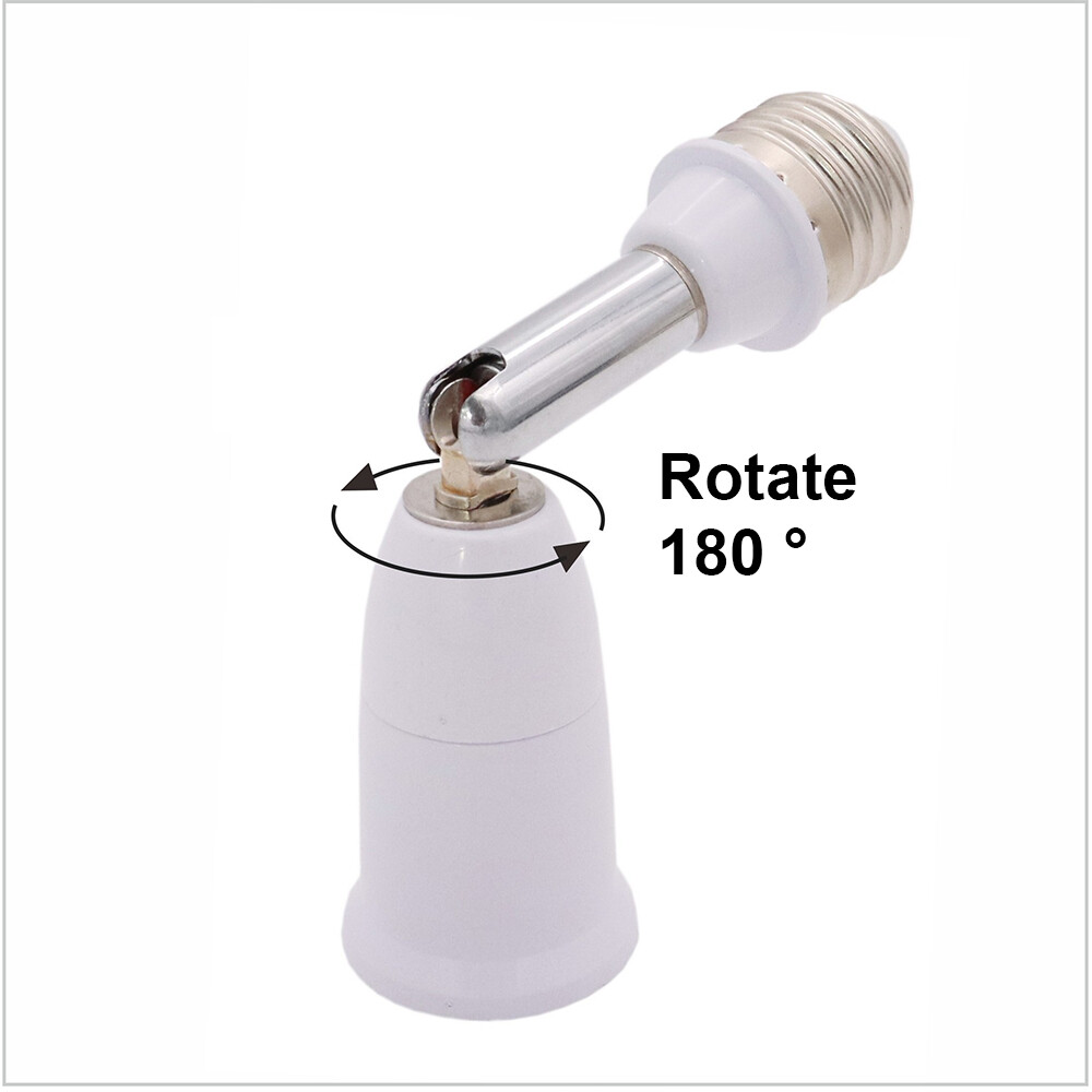 2 Pack E26/E27 Light Socket Extender 4.5 Inch Extension Socket Extender Adapter