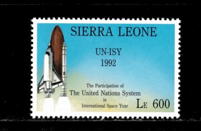 Sierra Leone 1992 - Space Year - Single Stamp - Scott #1606 - MNH