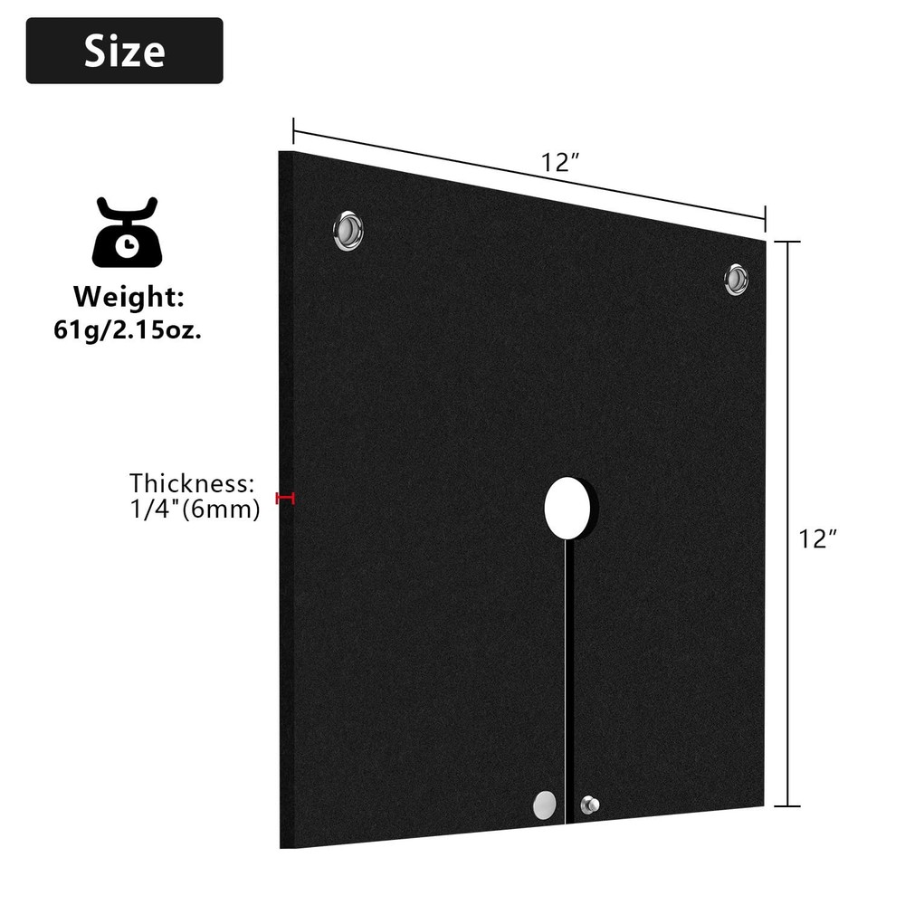 1/4"(6mm) Welding Blanket Fireproof 2 Pack, Graphite Carbon Felt Flame Resist...