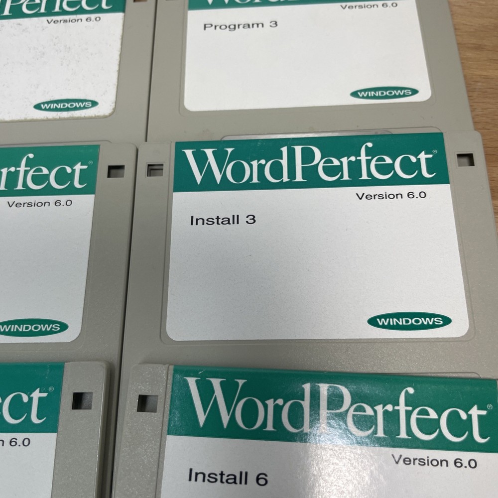 wordperfect 6.0 Floppy Disks