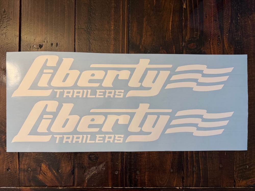 Liberty Trailers Decals (Set 2) White or Black Replacement Trailer Stickers