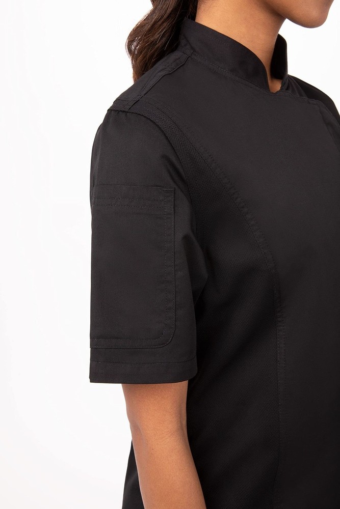 Chef Works Women's Springfield Chef Coat Medium Black