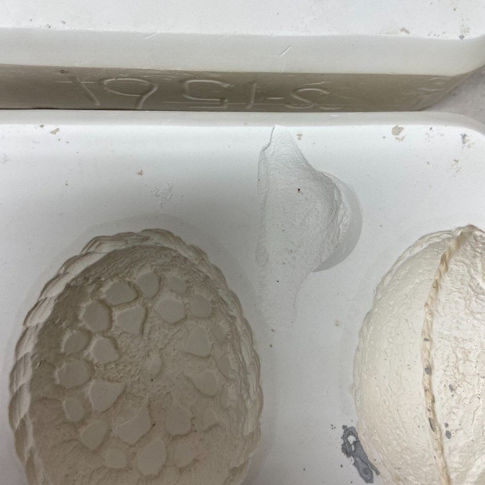 Scioto Ceramic Casting Mold 3 Lace Eggs #S-1561