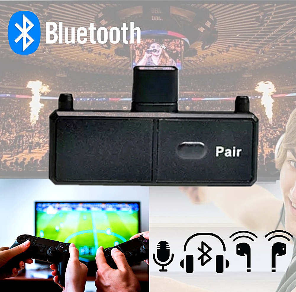 Wireless Headset Receiver USB Dongle Audio Adapter For PS5 PS4 Game Console
