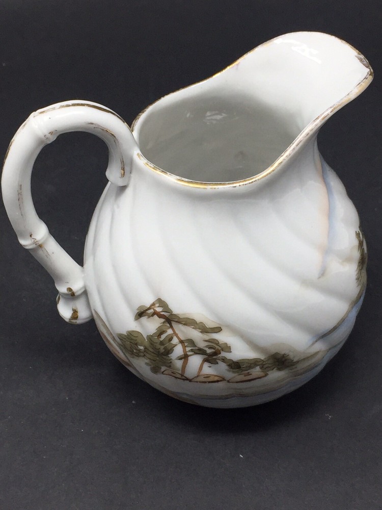Little Asian Style Swirl Pattern China Pitcher