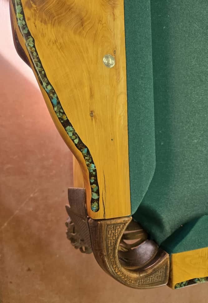 Turquoise Inlaid Pool Table