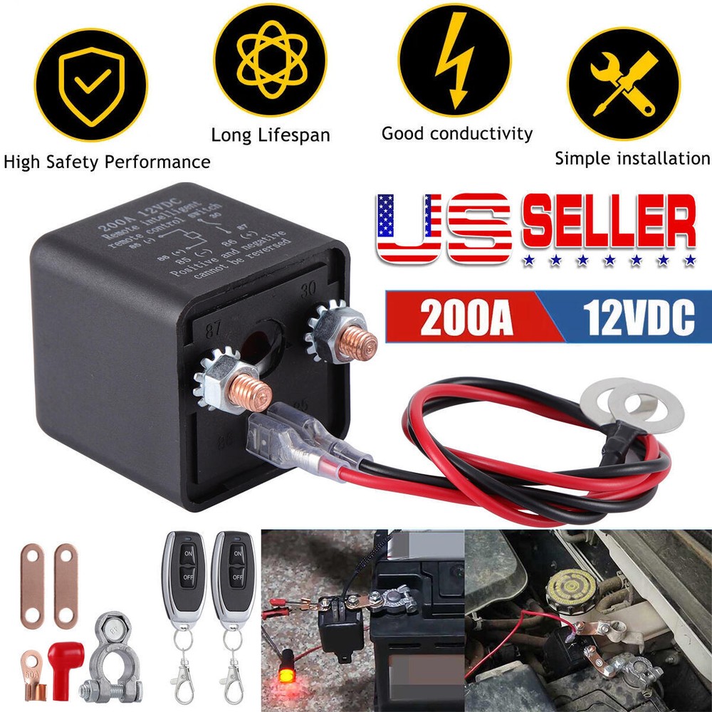 Car Battery Switch Disconnect Power Kill Master Isolator Cut Off Remote Control
