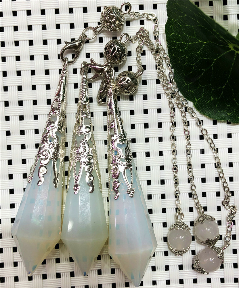 5pcs Wholesale Opal Stone Crystal Pendulum Dowsing Point Divination
