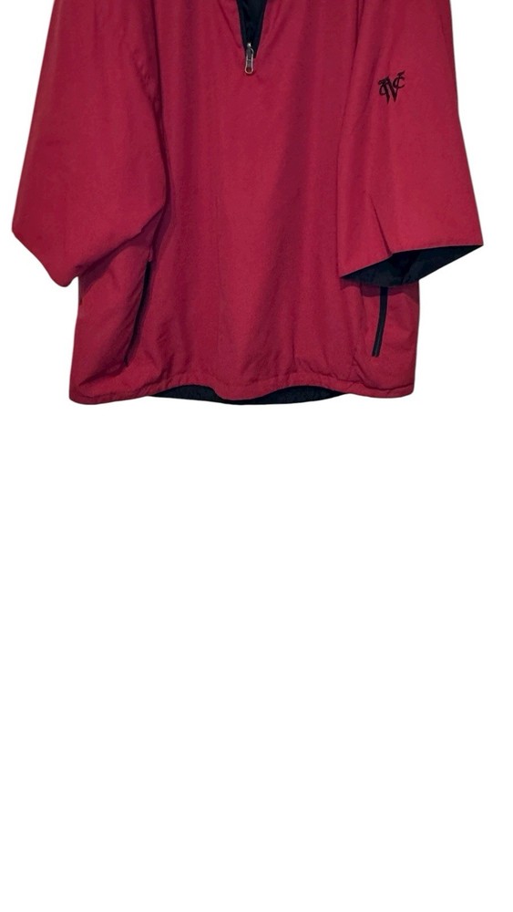 Zero Restriction Men Jacket 1/4 Zip Pullover Waterproof Reversible Red Black XL