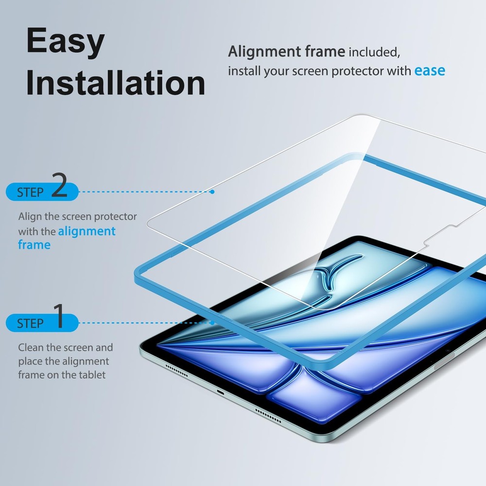 SPARIN 2 Pack Screen Protector for iPad Air 11" M3 / M2, Clear