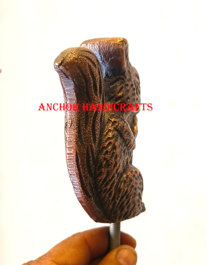 Antique brown Squirrel Handle /Handmade vintage Brown Squirrel cane handle