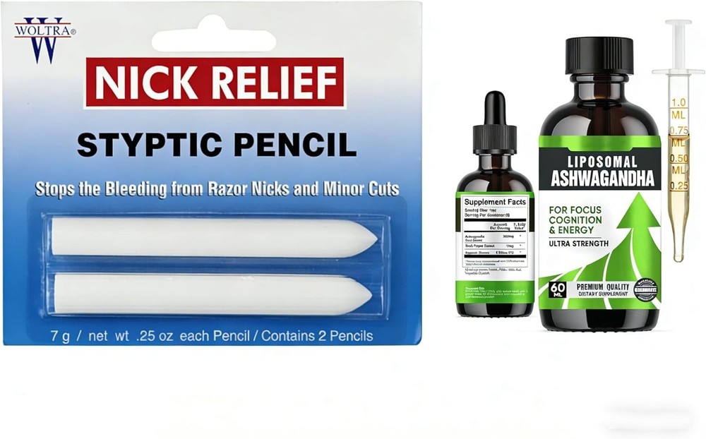 Woltra Styptic Pencil - Compact 0.25 oz Charcoal Pencil for Bleeding Control