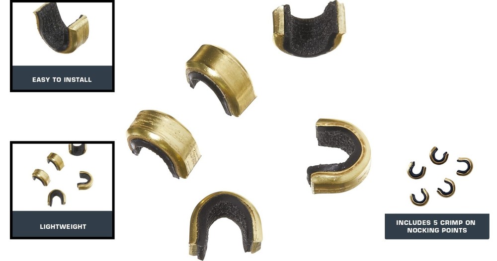 Archery Essential: 5-Pack Bowstring Nocks for Improved Shot Accuracy & Stability