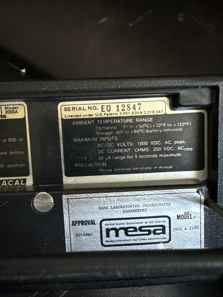 Vintage Racal Dana Instruments Danameter Model 2000a Powers On