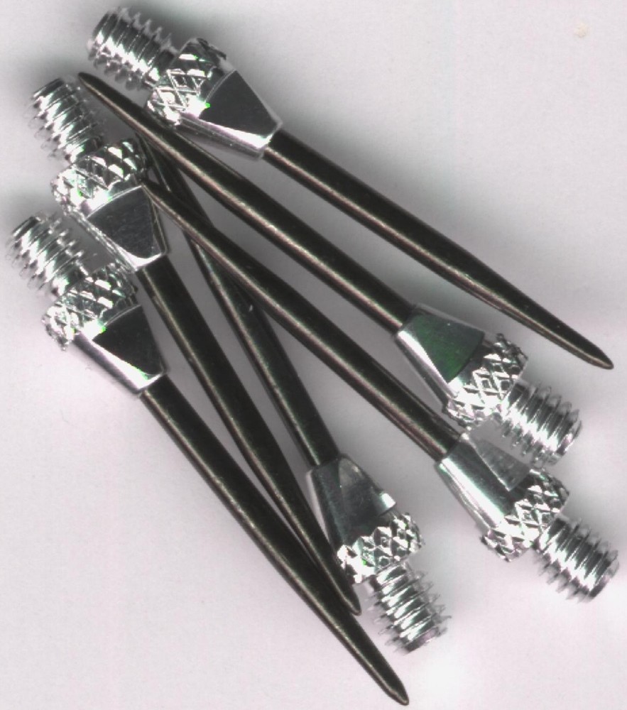 2ba Silver Keypoint Knurled Alloy Dart Points: 3 per order